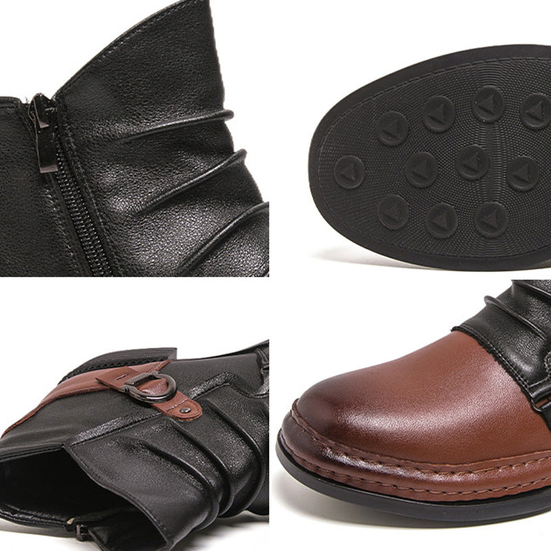 🏆58% RABATT👞Herren-Stiefeletten aus echtem Leder