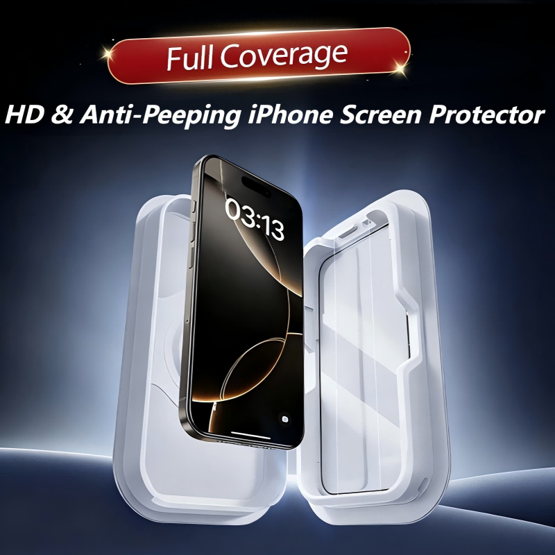 Vollflächiger HD- und Anti-Späh-Displayschutz für iPhone