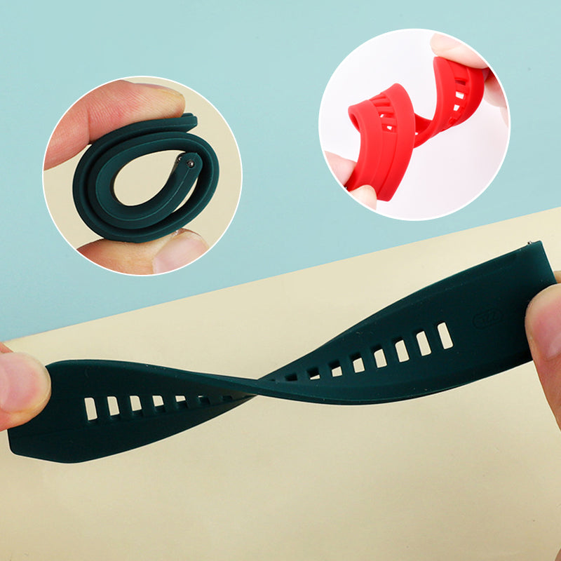 22mm Silikon Uhrenarmband + Leder Uhrenarmband