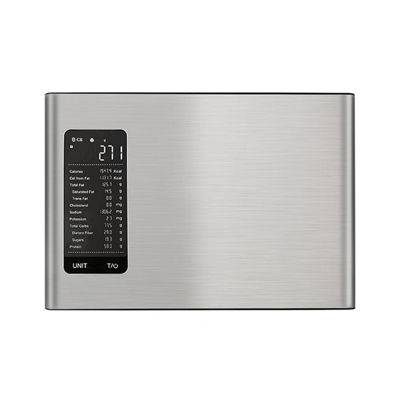 Küchenwaage digital mit Nährwertberechnung, Ernährungswaage App verfolgt 19 Nährstoffe, Kaloriendatenanalyse, 5kg Edelstahl-Lebensmittelwaage, geeignet für Gewichtsverlust
