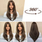 16-Zoll-Ombre-Blond-Spitzenfrontperücken für Frauen, wunderschöne flauschige Perücken mit stumpfem Pony, synthetische Perücken für Partys und den täglichen Gebrauch
