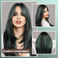 16-Zoll-Ombre-Blond-Spitzenfrontperücken für Frauen, wunderschöne flauschige Perücken mit stumpfem Pony, synthetische Perücken für Partys und den täglichen Gebrauch