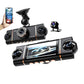 4-Channel HD Dashcam with Front Interior Rear Recording