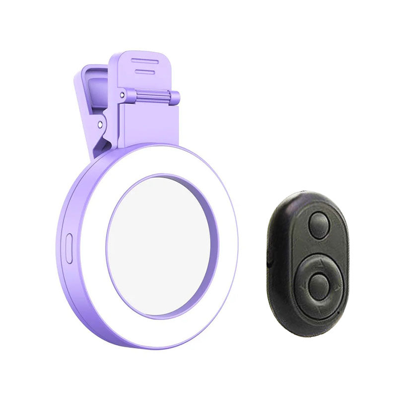 Aufsteckbares Ringlicht mit Schminkspiegel und Fernbedienung