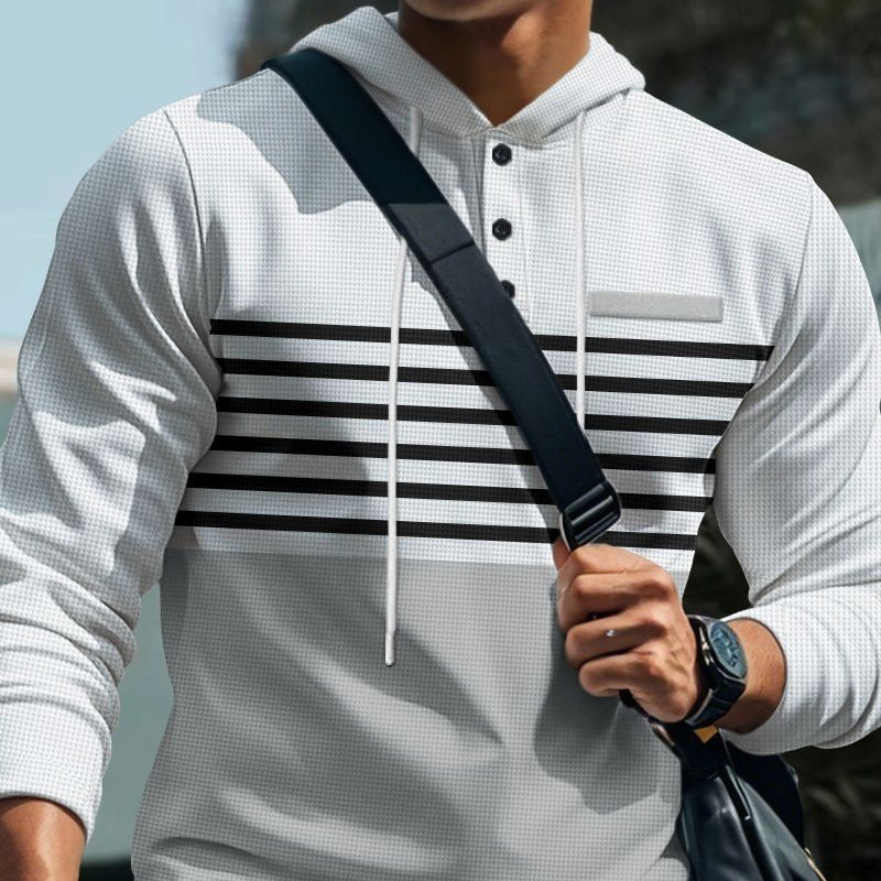 Herren-Trainingsanzug mit Kapuze und Farbblock-Design