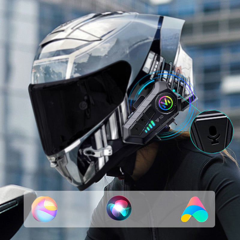 Motorrad-Bluetooth-Headset für Halbschalen- und Vollschalenhelme