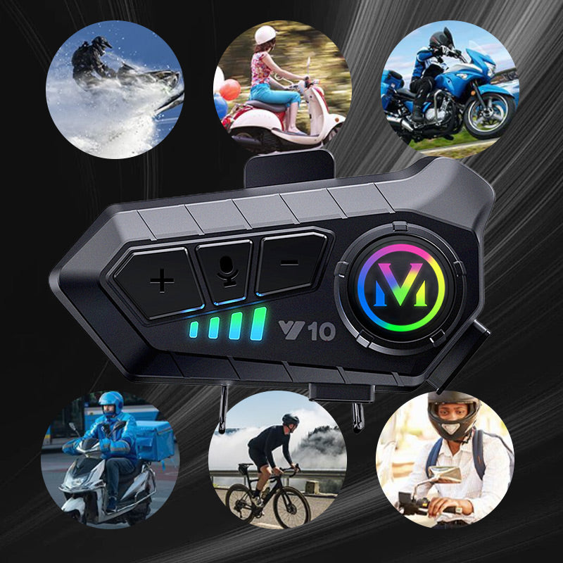 Motorrad-Bluetooth-Headset für Halbschalen- und Vollschalenhelme