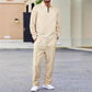 🔥Herren Waffelstrick-Set: Sweatshirt & Hose mit geradem Bein