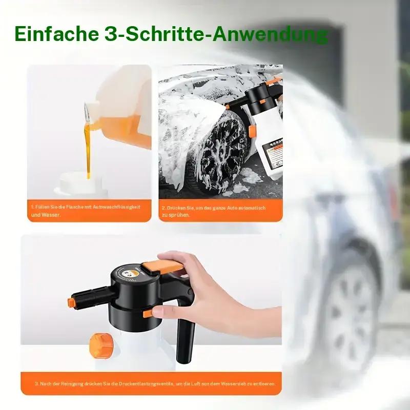 Elektrische Autowasch-Schaumpistole, Hand-Hochdruckreiniger, multifunktional, großes Fassungsvermögen, lange Akkulaufzeit, für Autos, Küche, Haushaltsreinigung