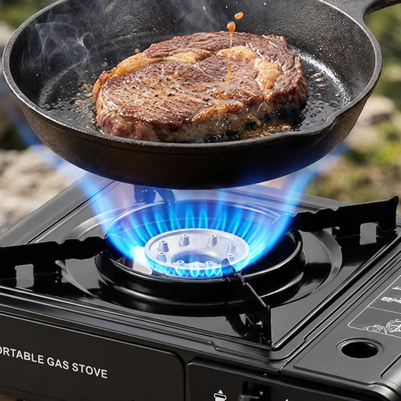 💎 55% RABATT! 💎 Tragbarer Kocher für Butan und Flüssiggas – Dual-Fuel-Kompatibilität, 2900 W Leistung & Ultra-Tragbares Design