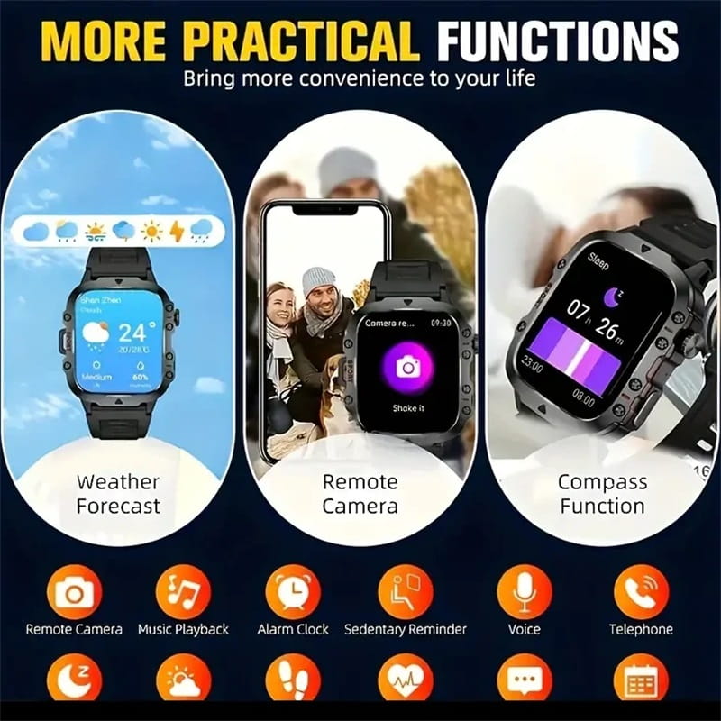 📢📢50% RABATT !!⏰Robuste Outdoor-Smartwatch – über 100 Sportmodi