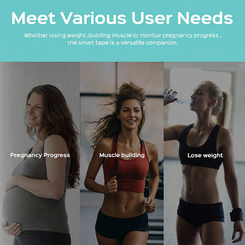 Smart Ruler-Körpermaßband, LED-HD-Vollbild-Fitnessgerät, Fitdays-APP-kompatibel