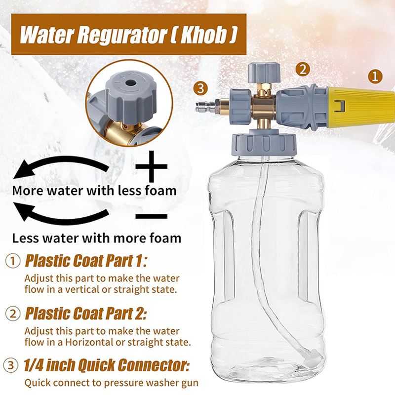 🧼 50% RABATT! 🚗 Hochdruck-Schaumpistole für Autowäsche – Spülmitteltank, Einstellbarer Sprühkopf & Anschluss für alle Hochdruckreiniger 💦