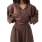 Damen-Set aus kurzem Hoodie und weit geschnittener Hose🔥versandkostenfrei