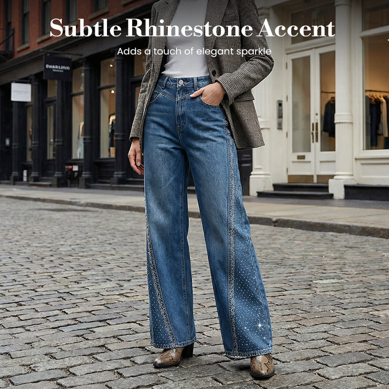 👖 Verzierte Damen-Flare-Jeans – Der ultimative Look für den Abend