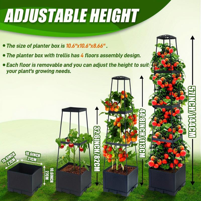 🍅Selbstbewässerndes Tomaten-Pflanzset mit Kletterpflanzenhalter🪴