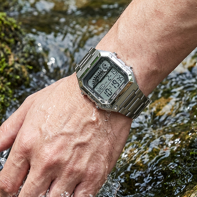 Quadratische Digitaluhr – Wasserdicht, mit Datum, ideal für Sport & Alltag ⌚🏃‍♂️