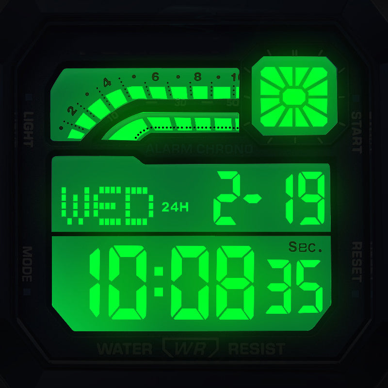 Quadratische Digitaluhr – Wasserdicht, mit Datum, ideal für Sport & Alltag ⌚🏃‍♂️