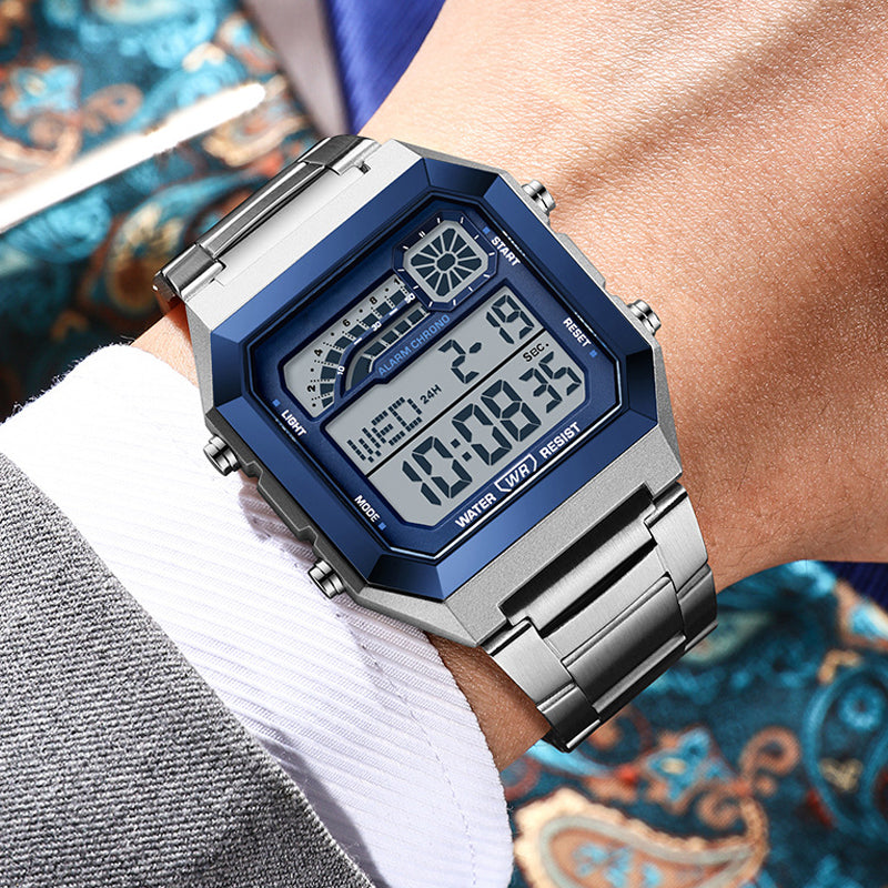 Quadratische Digitaluhr – Wasserdicht, mit Datum, ideal für Sport & Alltag ⌚🏃‍♂️