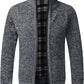 Herren-Strickjacke mit Reißverschluss und einfacher Tasche