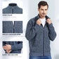 Herren-Strickjacke mit Reißverschluss und einfacher Tasche