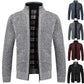 Herren-Strickjacke mit Reißverschluss und einfacher Tasche