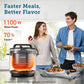 Schnellkochtopf Elektrisch, 6L, Digital, 9-in-1 Programme, Edelstahl, Schnell & Energiesparend, Für Gesundes Kochen, Leicht zu Reinigen, Ideal für Familien