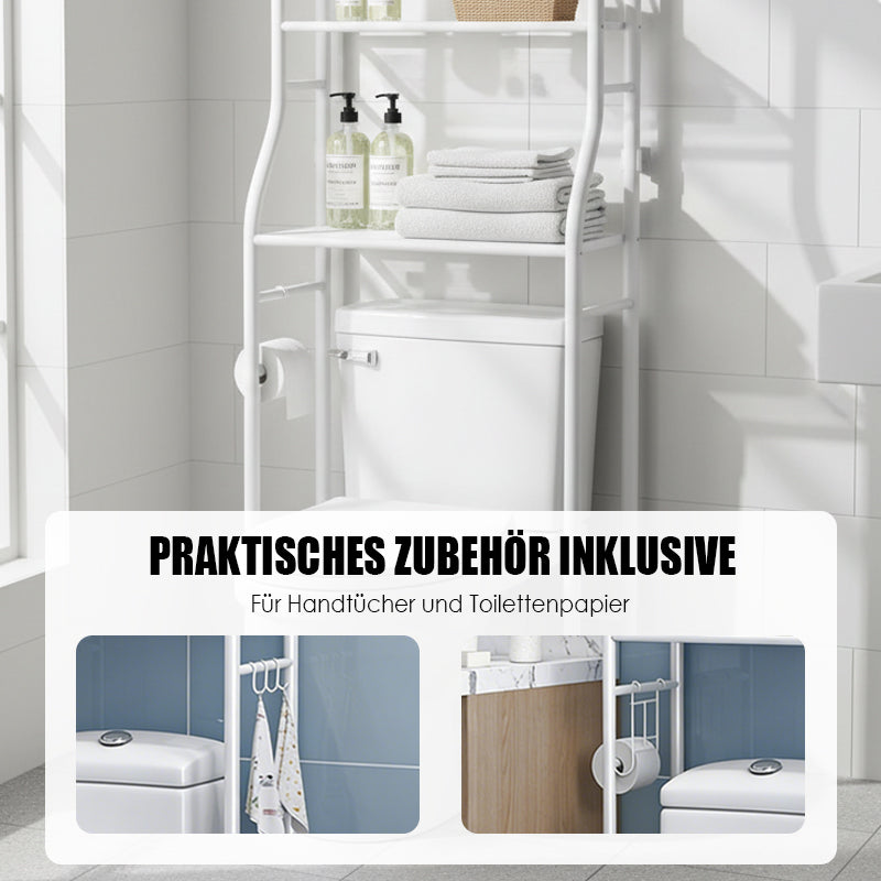 3-stöckiges Aufbewahrungsregal über der Toilette