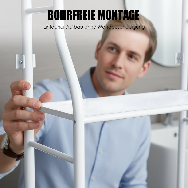 3-stöckiges Aufbewahrungsregal über der Toilette