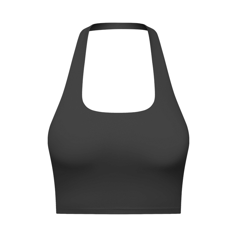 Damen-Sport-Tanktop mit herausnehmbaren Brustpolstern, lässiger Tragekomfort und strapazierfähiges Neckholder-Sporttop für Yoga, Fitnessstudio und Training, Damen-Sportbekleidung für alle Jahreszeiten