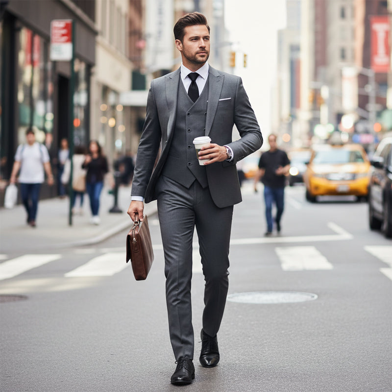 🔥LETZTER TAG DES SALE 50 % RABATT!!👕Herren Slim-Fit 3-teiliges Anzugset