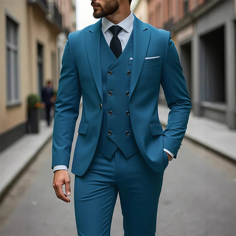 🔥LETZTER TAG DES SALE 50 % RABATT!!👕Herren Slim-Fit 3-teiliges Anzugset