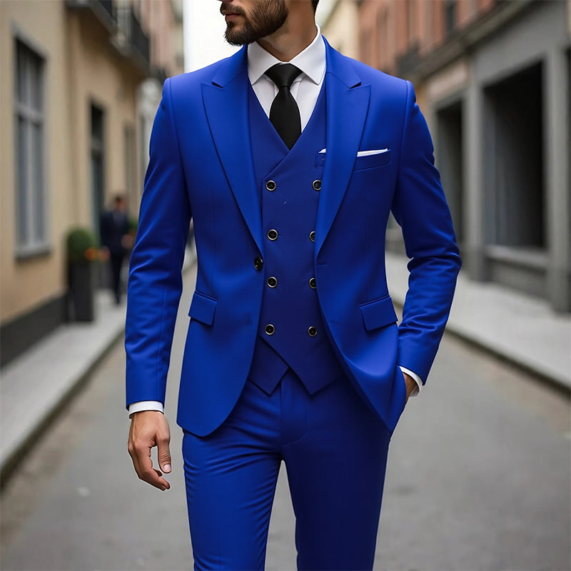 🔥LETZTER TAG DES SALE 50 % RABATT!!👕Herren Slim-Fit 3-teiliges Anzugset