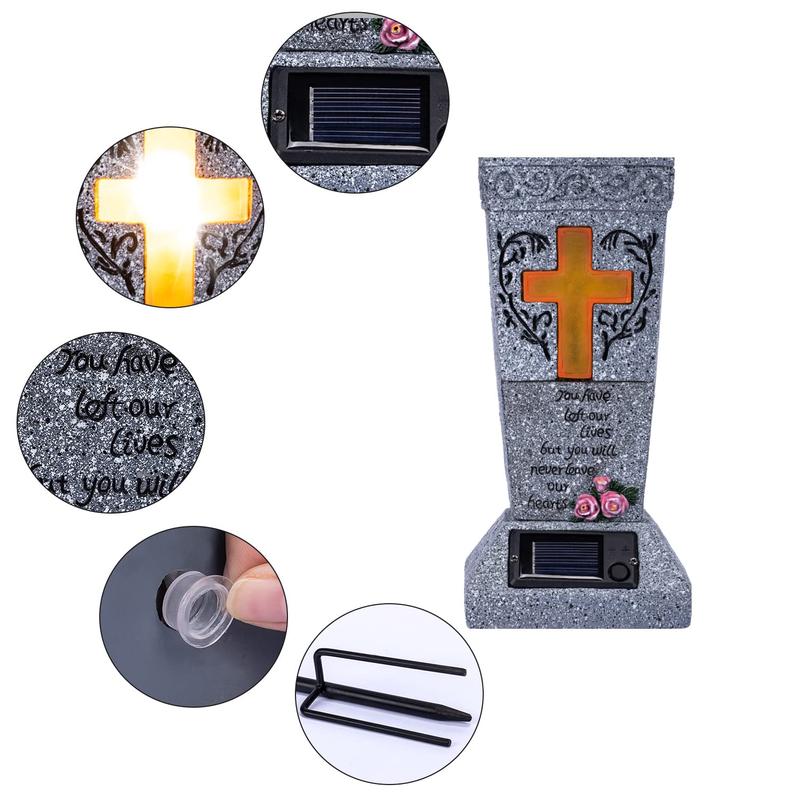 🪔 50% RABATT! 💐 Solarbetriebene LED-Grabvase mit Erdspieß – Automatisches Ein-/Ausschalten, Wasserdicht & Perfekter Dauerhafter Grabstein-Halter ✨