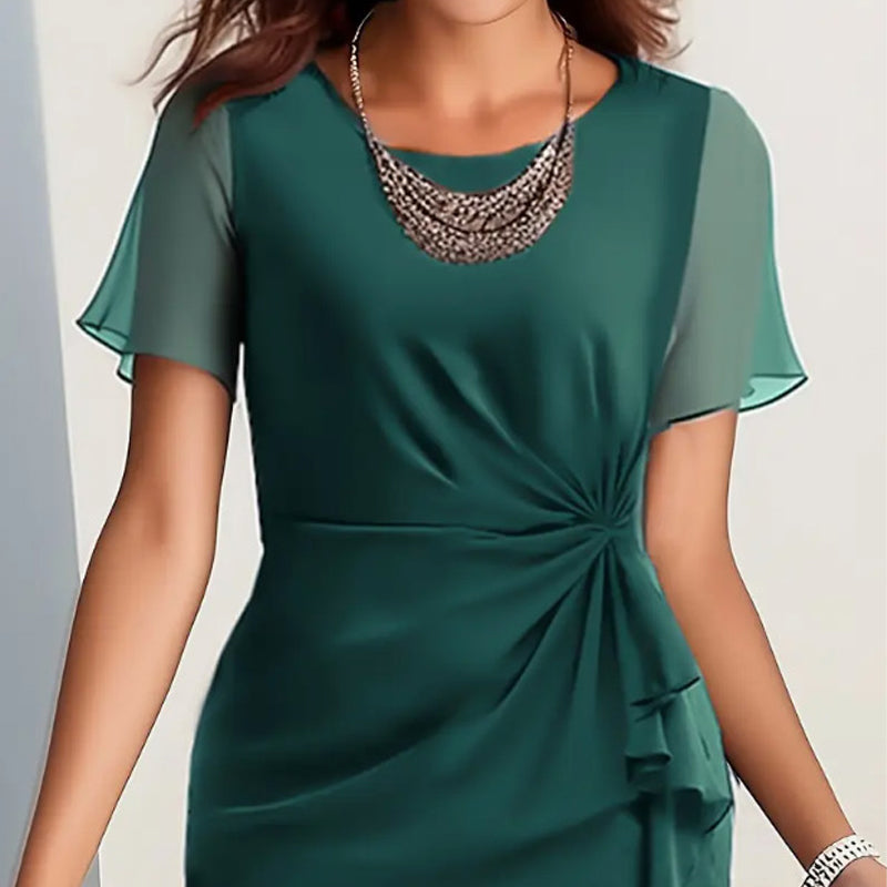 📢📢 60 % RABATT!! ⏰Elegantes, einfarbiges Kleid