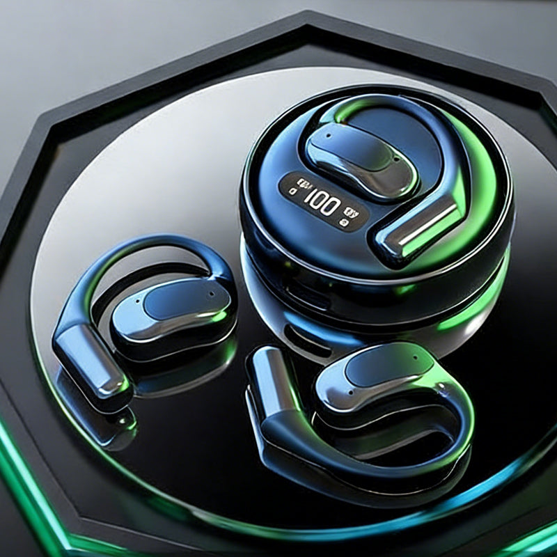 🌀【Kabellose Open-Ear-Kopfhörer】— Dank Luftleitungstechnologie✨ dringt die Musik direkt in Ihre Ohren, während die Welt  außerhalb bleibt.💫🌍