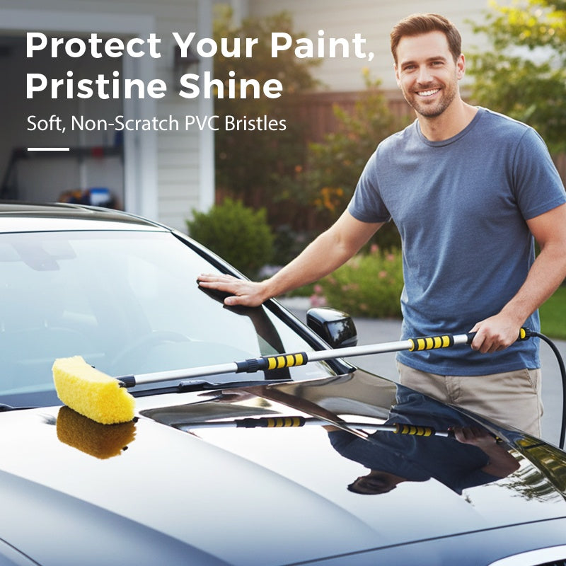 🚗 Ausziehbare Autowaschbürste – 60" langer Stiel, 360° Reinigung! ✨ Höher reichen, smarter schrubben – schonend zum Lack, hart gegen Schmutz! 🧼💦