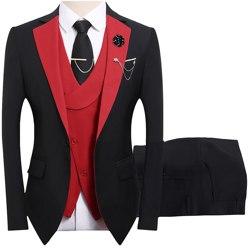 🤵 60% RABATT! ✨ 3-teiliger Herren-Hochzeitsanzug – Kontrast-Design, Slim-Fit & Elegant – Für Hochzeit, Business & Events, S-4XL