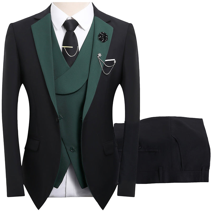 🤵 60% RABATT! ✨ 3-teiliger Herren-Hochzeitsanzug – Kontrast-Design, Slim-Fit & Elegant – Für Hochzeit, Business & Events, S-4XL