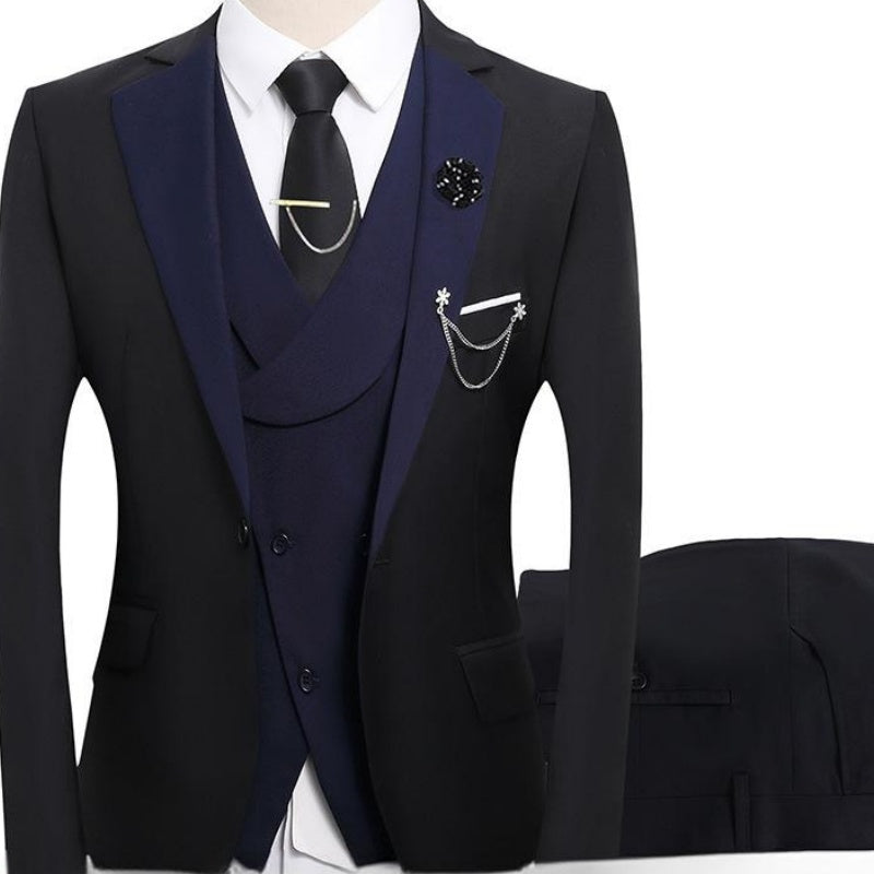 🤵 60% RABATT! ✨ 3-teiliger Herren-Hochzeitsanzug – Kontrast-Design, Slim-Fit & Elegant – Für Hochzeit, Business & Events, S-4XL