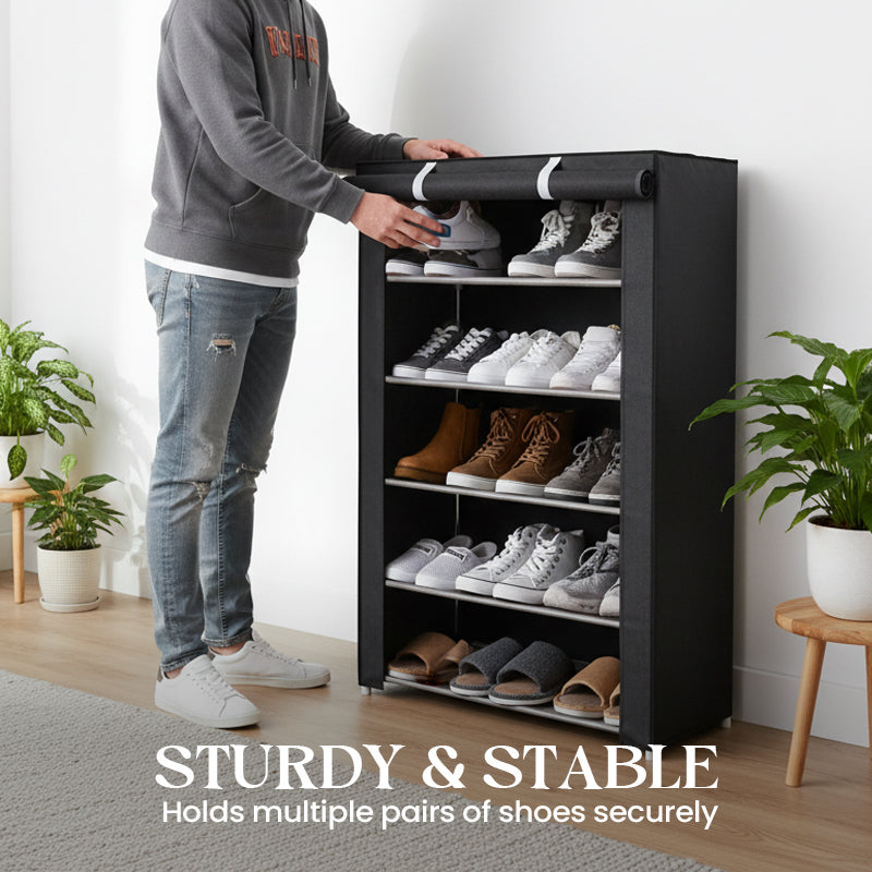 Mehrschichtiger staubdichter Schuhschrank mit Abdeckung