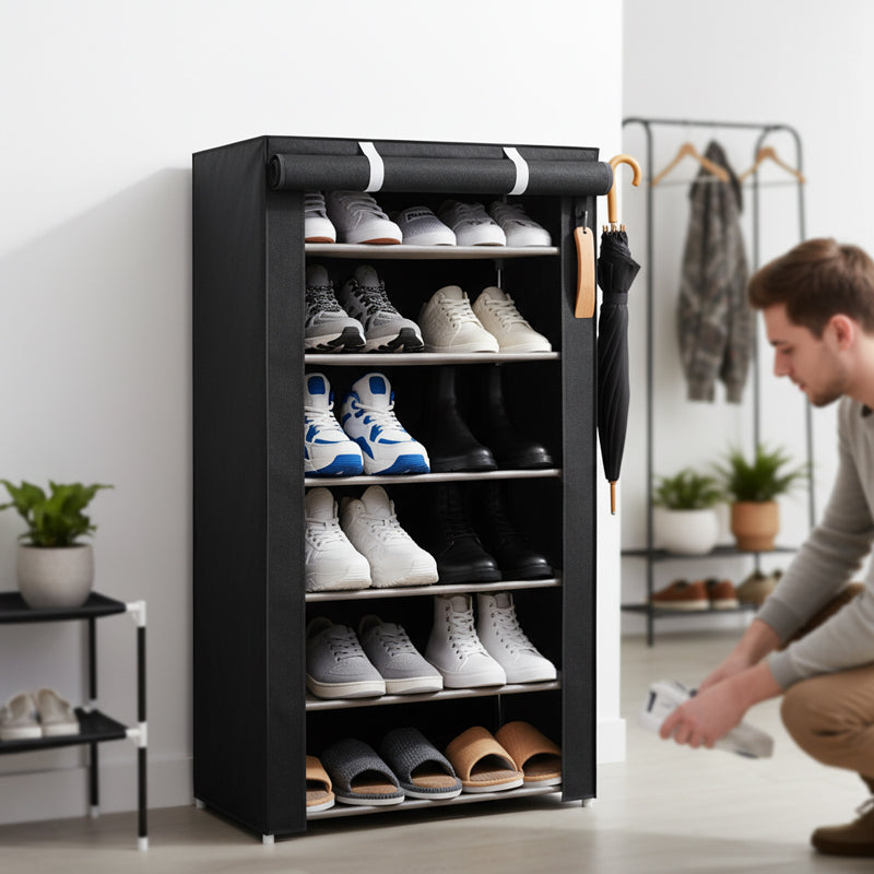 Mehrschichtiger staubdichter Schuhschrank mit Abdeckung