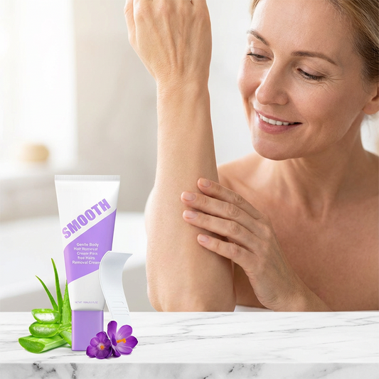 🧴 KAUFE 3, ERHALTE 1 GRATIS! 🌿 Sanfte Kräuter-Haarentfernungscreme für glatte Haut – Sanft zur Haut, Effektive Enthaarung & Pflegend ✨