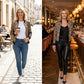 Damen-Jacke mit Leopardenmuster und Pailletten