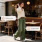 🔥Solange der Vorrat reicht 50 % Rabatt!🎉Hoch taillierte Jeans mit weitem Bein und Knopfdetail