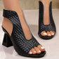 👡 53% RABATT! ✨ Elegante Peep-Toe-Sandalen mit Absatz für Damen – Bequemer Blockabsatz, Verstellbarer Riemen & Stilvoll 💃
