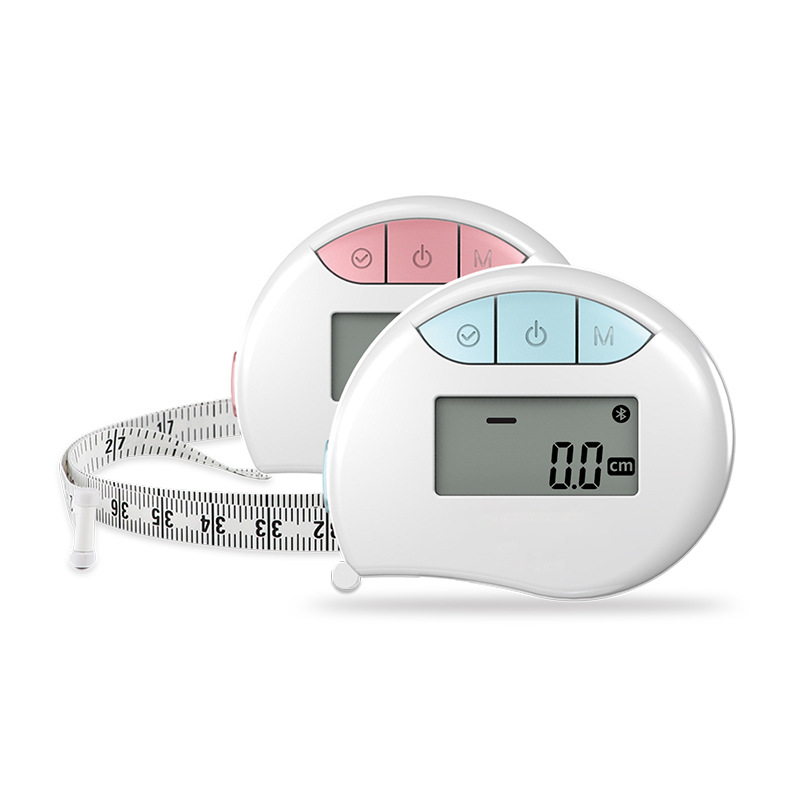 Maßband Körper Smart Körpermassband, Bluetooth Massband Körper zum Messen der Körperumfänge von Bizeps, Brust, Hüfte, Waden, Oberschenkel und Hals, Maßband Nähen in CM Oder Zoll