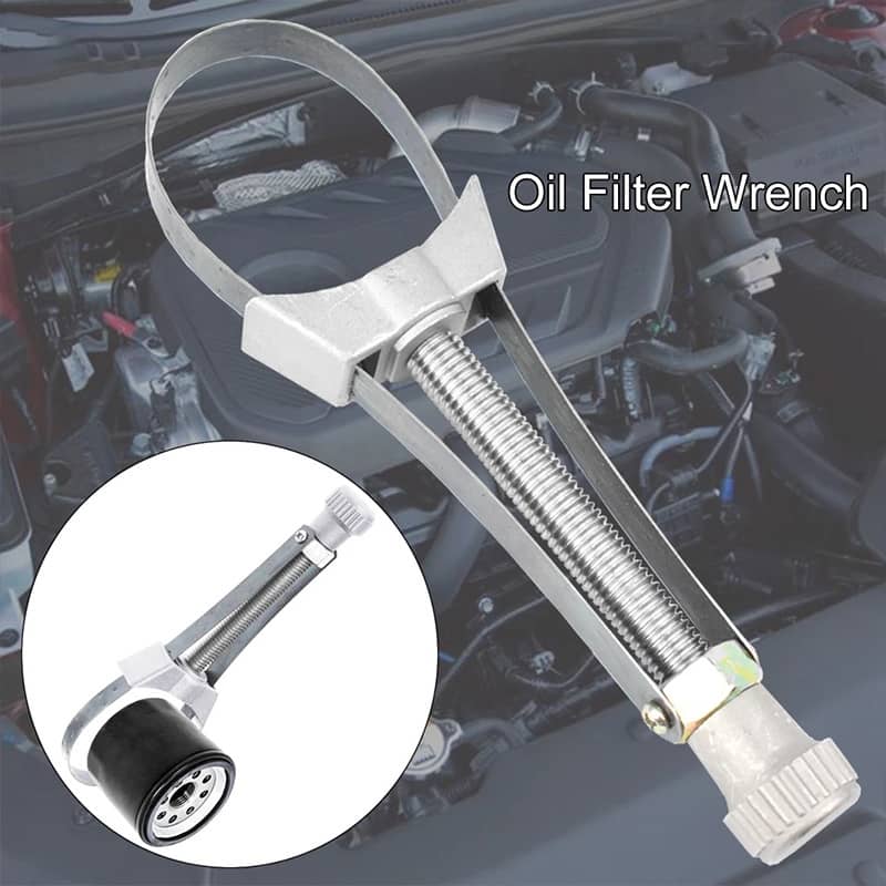 🔧 Verstellbarer Stahlband-Filterschlüssel – Für Ölfilter, Armaturen & Mehr – Robuster Stahl, Bis 120mm, Ideal für Kfz & DIY