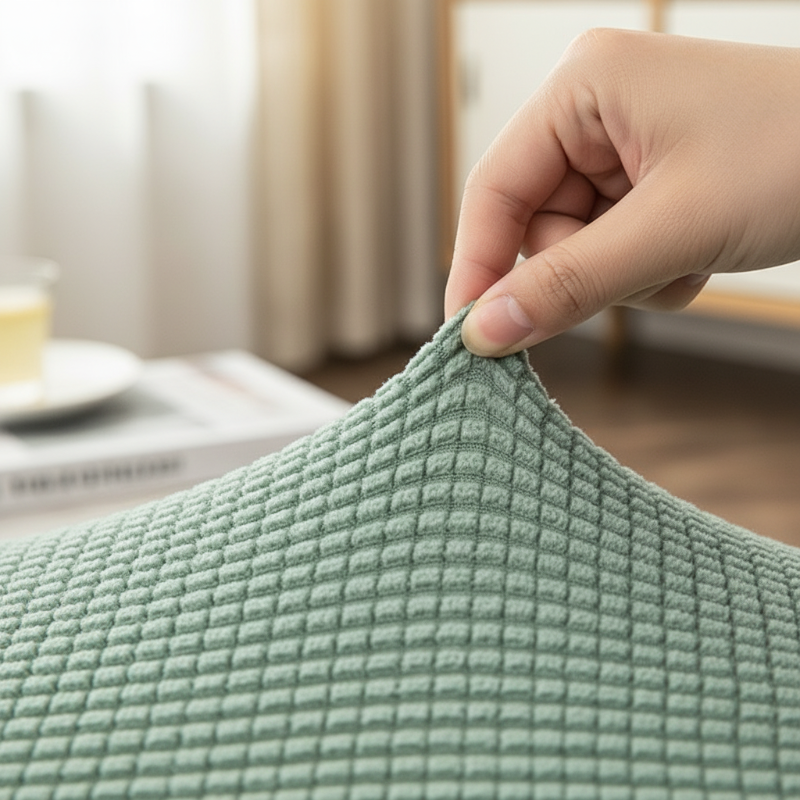 🛋️ Stretch-Sofa-Bezug mit Jacquard-Muster – Rundum-Passform für Couch & Sessel – Elastischer Möbel-Schoner in Übergröße – Waschbarer Polsterbezug