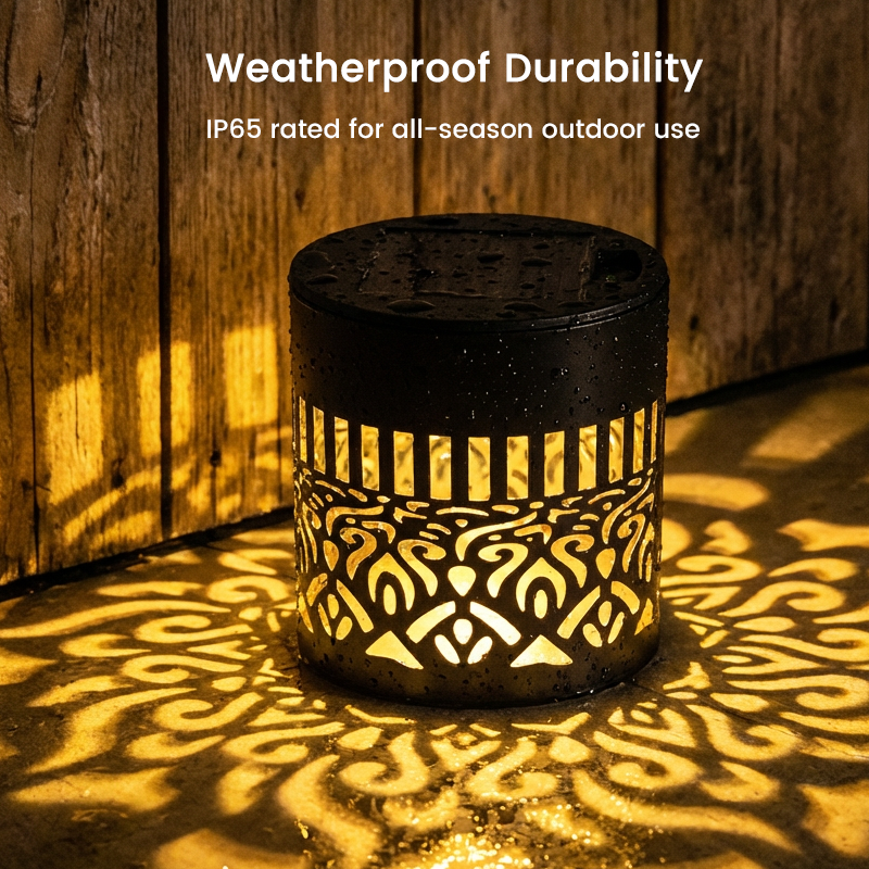☀️ Solar-Mandalaleuchte für Garten & Terrasse – 2-in-1 Bodenlampe & Wandleuchte – Ornamentale Lichtdeko mit Vintage-Effekt – Rostfrei & Langlebig